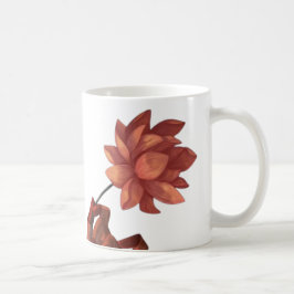 Künstlerische Hand mit Blumen-Kaffeetasse Kaffeetasse