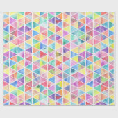 Künstlerische helle MehrfarbenAquarelldreiecke Geschenkpapier (Flach)