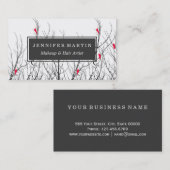 Künstlerische helle rote Vögel auf Baumasten Visitenkarte (Vorne/Hinten)