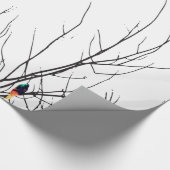 Künstlerische helle Vögel auf Baumasten Geschenkpapier (Ecke)