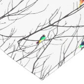 Künstlerische helle Vögel auf Baumasten Kurzer Tischläufer (Ecke)