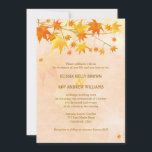 Künstlerische Herbstblätter Moderne Hochzeit Einladung<br><div class="desc">Schöne Ahorn-Blätter und Silhouetten in Herbstfarben mit einem rustikalen Hintergrund in Lachstönen entworfen nach individuellen formalen Hochzeitseinladungen. Ideal für eine FALL LAND WEDD | AUTUMN MAPLE THEME WEDDING oder ELEGANT FALL RURAL WEDDING (Sie finden die passenden Hochzeitsessentials & Favors in diesem Geschäft, Bridal Heaven. Wenden Sie sich an ujean4791@gmail.com, um...</div>