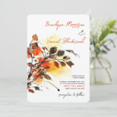 Künstlerische Herbstlaub Einladung (Stehend Vorderseite)