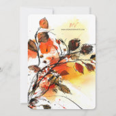 Künstlerische Herbstlaub Einladung (Rückseite)