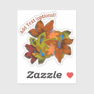 Künstlerische Herbstlaube Aufkleber