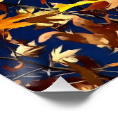 Künstlerische Herbstlaube gegen den "Deep Blue Sky Poster (Ecke)