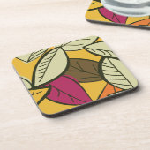 Künstlerische Herbstleaves Getränkeuntersetzer (Linke Seite)