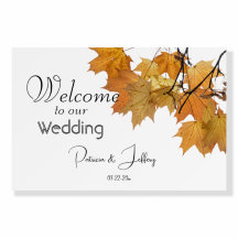 Künstlerische Herbstleaves Hochzeit