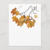 Künstlerische Herbstleaves Hochzeit Begleitkarte (Rückseite)