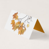 Künstlerische Herbstleaves Hochzeit Dankeschön-Kar (Rückseite)