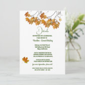 Künstlerische Herbstleaves Hochzeitskarte Einladung (Stehend Vorderseite)