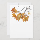Künstlerische Herbstleaves Hochzeitskarte Einladung (Rückseite)