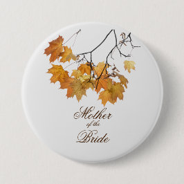 Künstlerische Herbstleaves Hochzeitsmutter der Bra Button