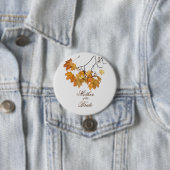 Künstlerische Herbstleaves Hochzeitsmutter der Bra Button (Beispiel)