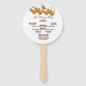 Künstlerische Herbstleaves Hochzeitsprogramm Hand Fächer (Rückseite)