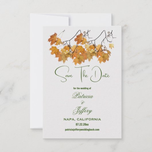 Künstlerische Herbstverläufe Save the Date (Vorderseite)