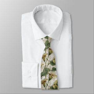 Künstlerische Herrenaccessoires Calla-Lilien-Blume Krawatte