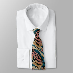 Künstlerische Herrenaccessoires Tigermuster Krawatte