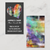 Künstlerische Herz-Gewohnheits-Visitenkarten Visitenkarte (Vorne/Hinten)