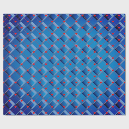 Künstlerische Herzen Geschenkpapier (Flach)