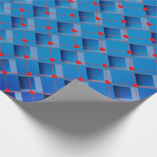 Künstlerische Herzen Geschenkpapier (Ecke)