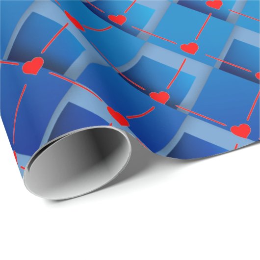 Künstlerische Herzen Geschenkpapier (Rolleneckpunkt)