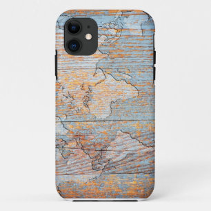 Künstlerische hölzerne Weltkarte Case-Mate iPhone Hülle