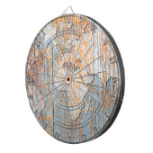 Künstlerische hölzerne Weltkarte Dartscheibe (Vorderseite rechts)