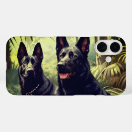 Künstlerische Hunde-Handy-Fall iPhone 16 Plus Hülle