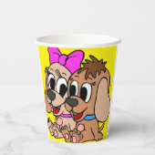 Künstlerische Hunde Pappbecher (Rückseite)
