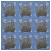 Künstlerische Hunde - Schipperke Stoff (Muster)