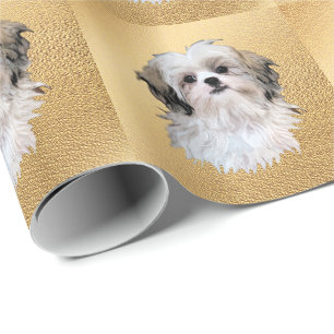 Künstlerische Hunde - Shih Tzu Geschenkpapier