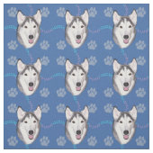 Künstlerische Hunde - Sibirischer Husky v1 Stoff (Muster)