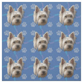 Künstlerische Hunde - West Highland White Terrier  Stoff (Muster)