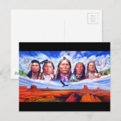 Künstlerische Illustration der amerikanischen Urei Postkarte (Vorne/Hinten)