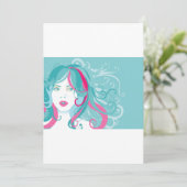 Künstlerische Illustration Einladung (Stehend Vorderseite)