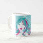 Künstlerische Illustration Kaffeetasse (Vorderseite Links)