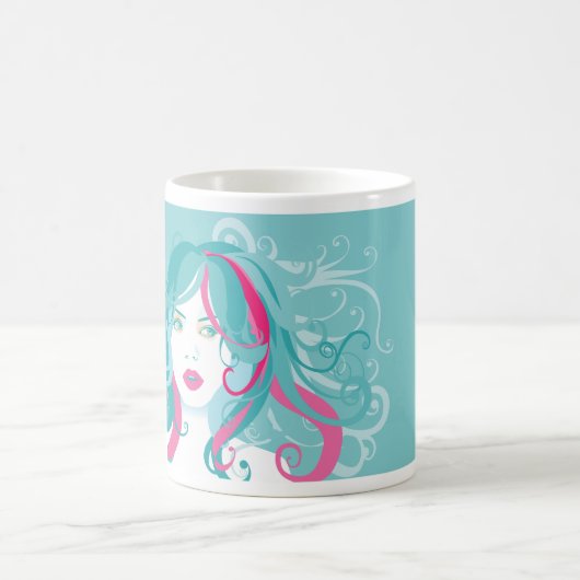 Künstlerische Illustration Kaffeetasse (Mittel)