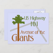 Künstlerische Image Avenue of the Giants Postkarte (Vorne/Hinten)