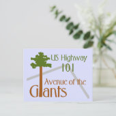 Künstlerische Image Avenue of the Giants Postkarte (Stehend Vorderseite)
