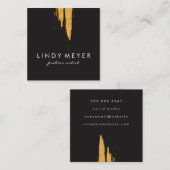 Künstlerische Imitate Gold gegossen Vertikal Quadratische Visitenkarte (Vorne/Hinten)