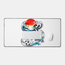 Künstlerische japanische Fußballkatze für Gaming,