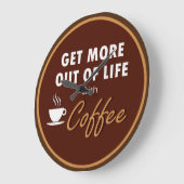 Künstlerische Kaffeemaschine Große Wanduhr (Winkel)