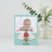 Künstlerische Kalligrafie mit Geisha Fan Einladung (Stehend Vorderseite)