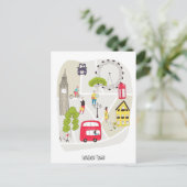 Künstlerische Karte Sehenswürdigkeiten in London S (Stehend Vorderseite)