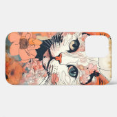 Künstlerische Katze Case-Mate iPhone Hülle (Rückseite (Horizontal))