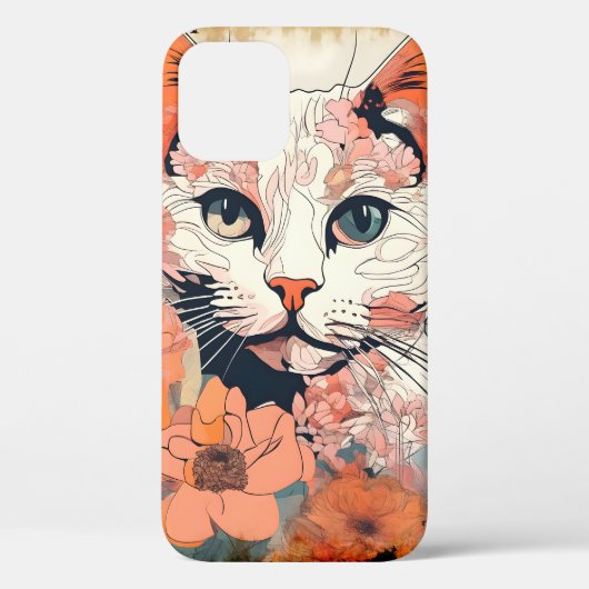 Künstlerische Katze Case-Mate iPhone Hülle (Rückseite)