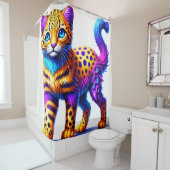 Künstlerische Katze Duschvorhang (Beispiel)