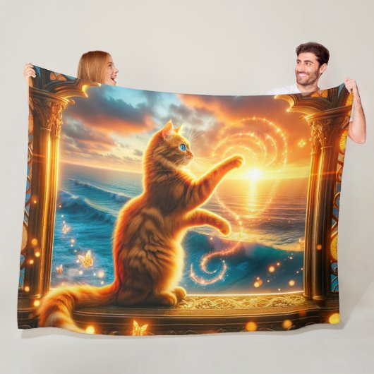 Künstlerische Katze Fleecedecke (Beispiel)