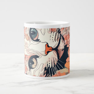 Künstlerische Katze Jumbo-Tasse